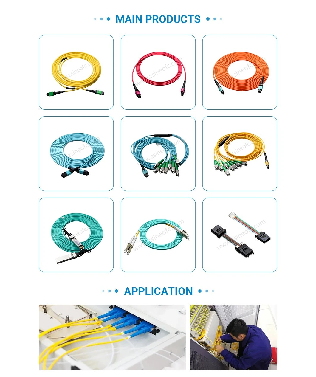 4.5mm Data Center Solutions Series of MPO Products 8c/12c Single Mode Fiber