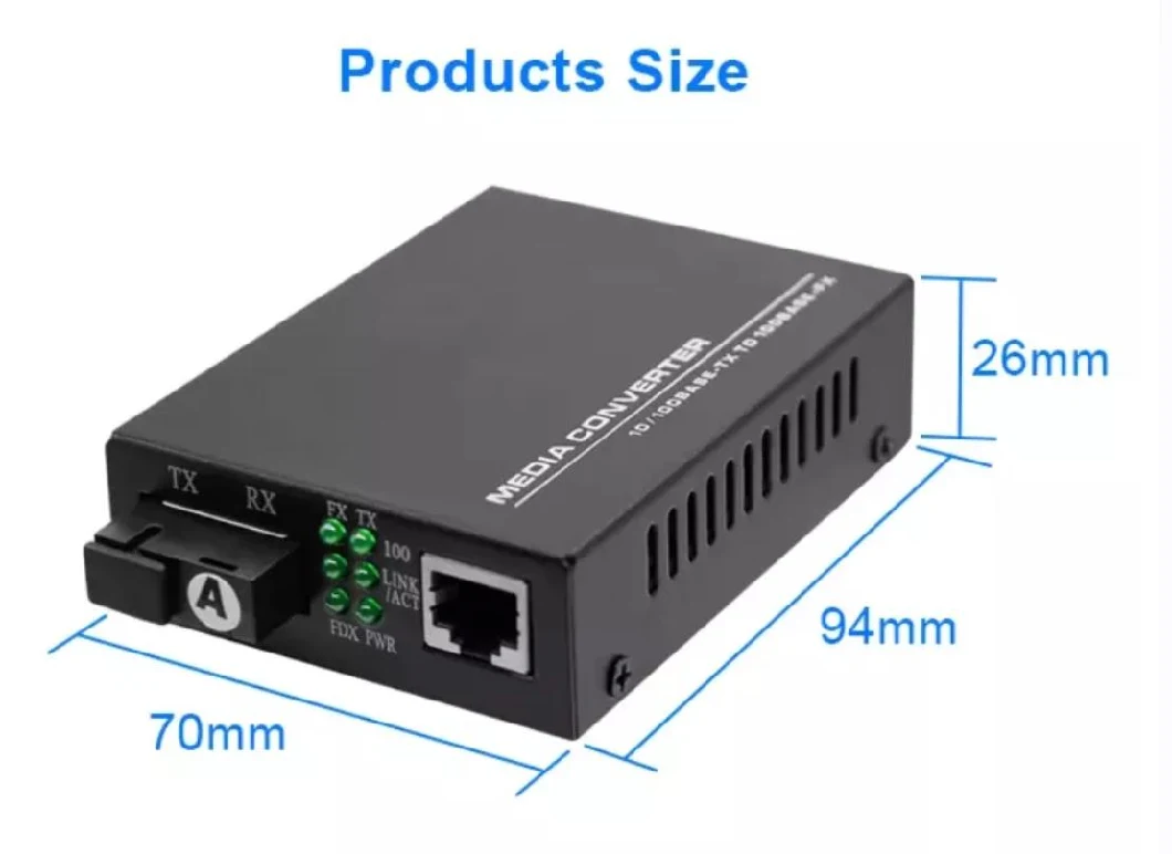 SFP Media Converter 10/100/1000 Base Media Converter Fiber Optic Media Converter 10/100/10/1000