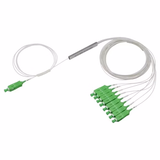 優れた均一性と信頼性を備えた認定メーカー FTTH カセット光ファイバー PLC スプリッター 1*4 Sc/Upc 09mm